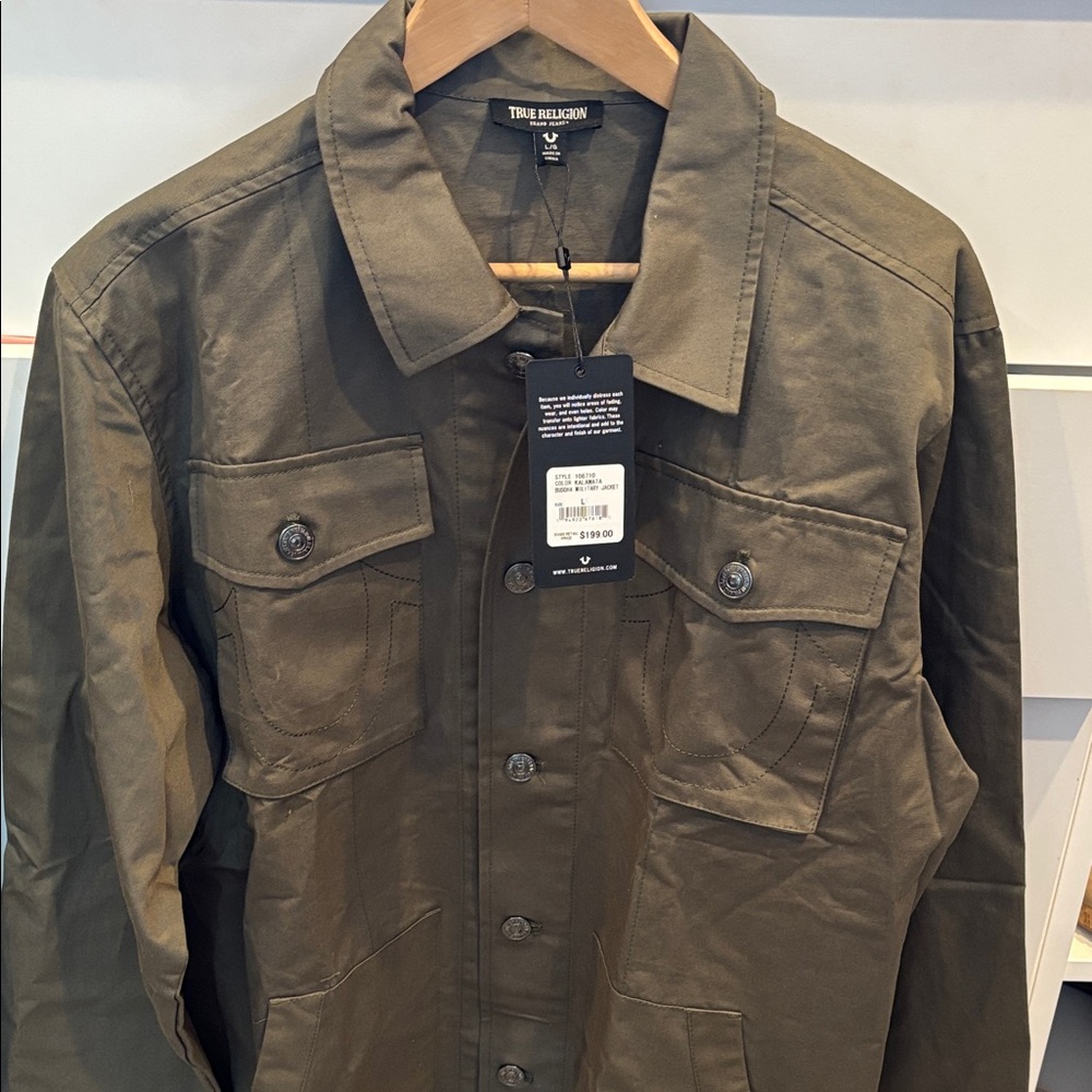 True Religion Charcoal Outerwear